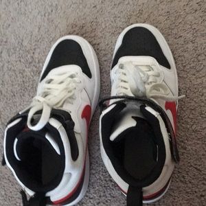 Thsi so red white and black Nike air jordans